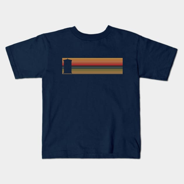 13th Doctor Rainbow Stripes - TARDIS cut out Kids T-Shirt by SOwenDesign